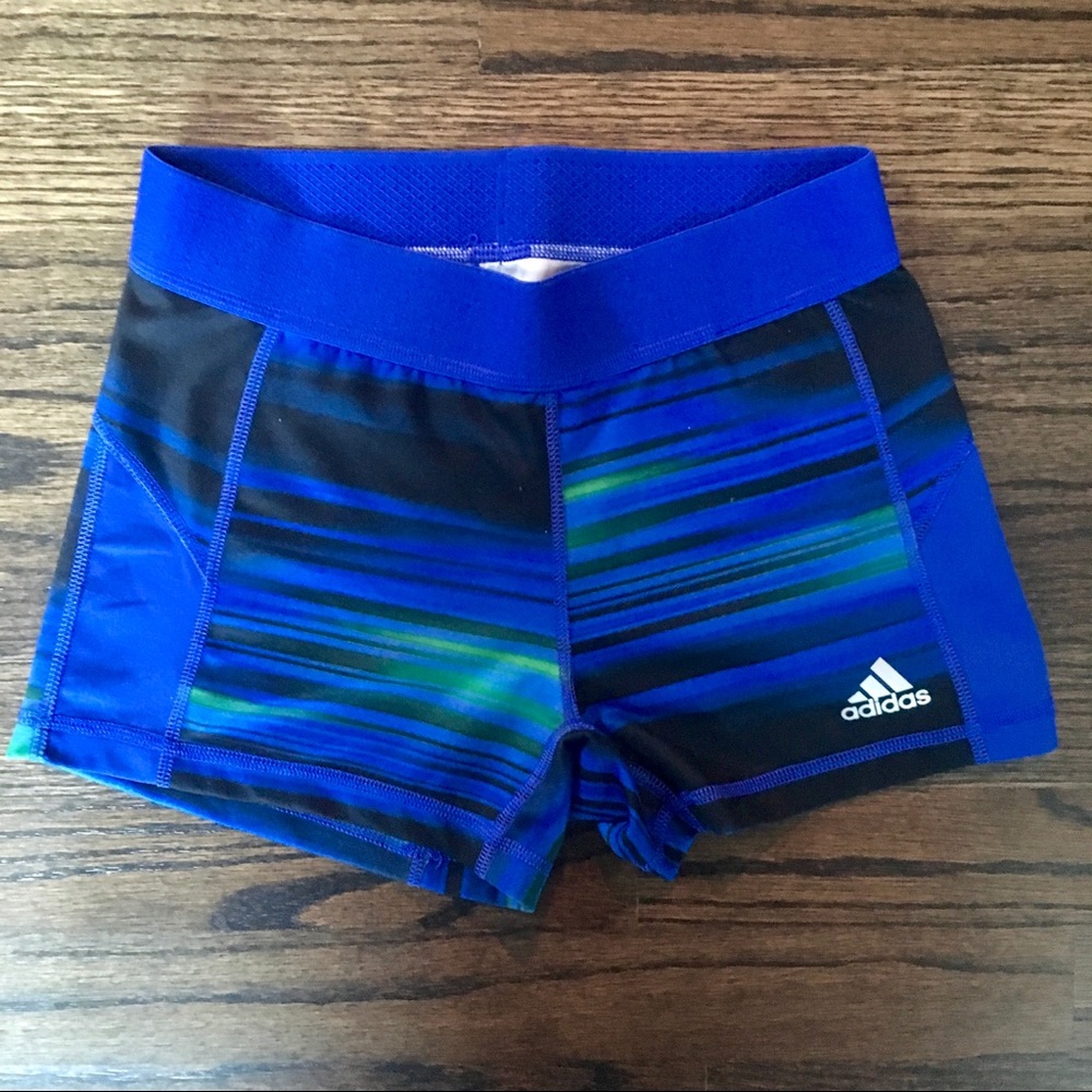 Blue Adidas Spandex Shorts